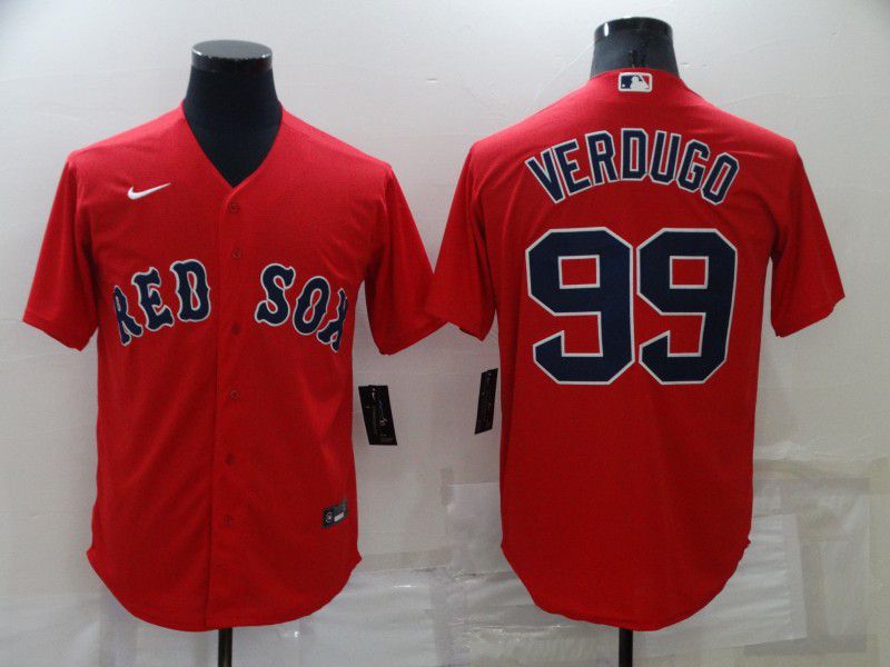 Men Boston Red Sox #99 Verdugo Red Game Nike 2022 MLB Jersey